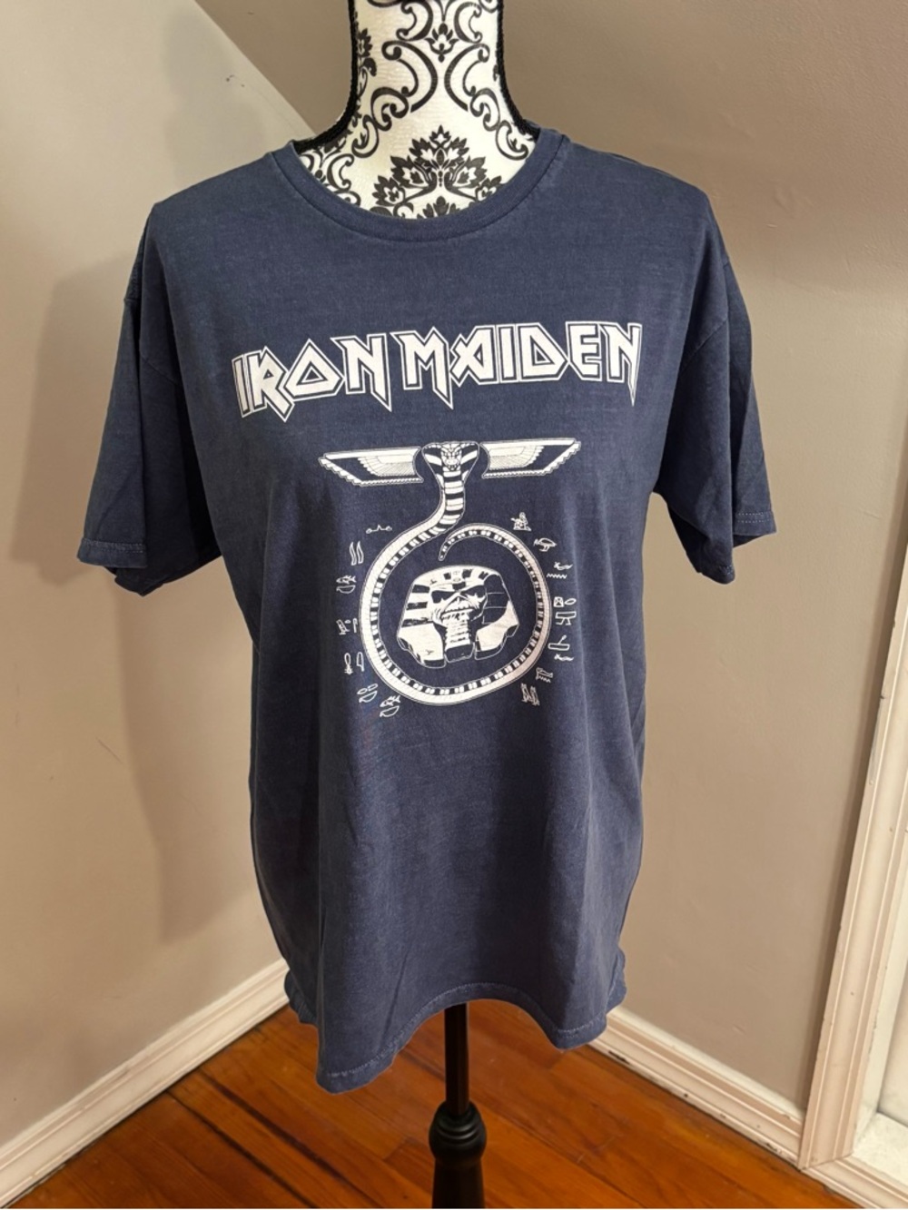 NWOT Iron Maiden Powerslave Double Sided T-Shirt Size Medium Band Tee Metal Rock